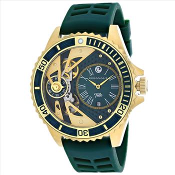Oceanaut Men's Stainless steel case, Rubber strap, Green dial, Quartz movement, Scratch resistant minera, (MSRP: $550.00)