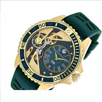 Oceanaut Men's Stainless steel case, Rubber strap, Green dial, Quartz movement, Scratch resistant minera, (MSRP: $550.00)