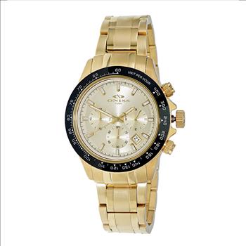 ONISS CHRONOGRAPH MOV'T ,Ceramic Bezel, Date- Dial 24hr / 60 second counter, ON6612-MGG RETAIL AT (MSRP: $695.00)