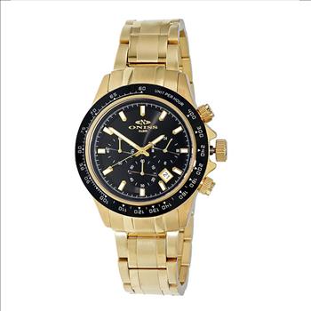 ONISS  CHRONOGRAPH MOV'T ,Ceramic Bezel, Date- Dial,24hr / 60 second counter, ON6612-MGBK RETAIL AT (MSRP: $695.00)