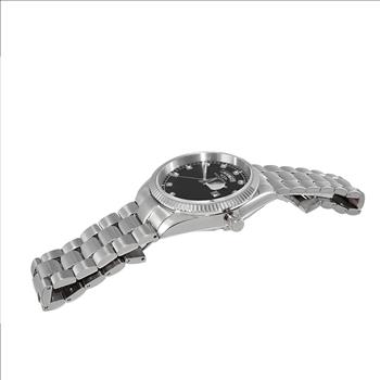 ONISS  DAY-DATE WITH BLACK MOTHER OF PEARL DIAL , ON3881-MBK , RETAIL AT (MSRP: $325.00)