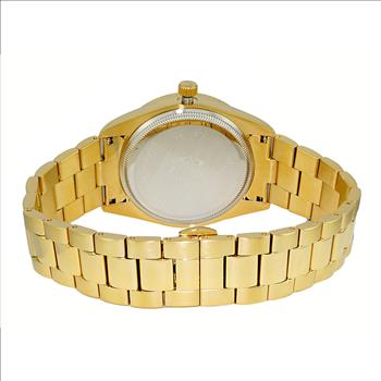 ONISS DAY-DATE WITH SUN RAY YELLOW DIAL , ON3881-MGG , RETAIL AT $345.00
