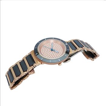ONISS Ladies, Black High-tech Ceramic and Stainless Steel Case and Band  Rose tone (MSRP:  $550.00)