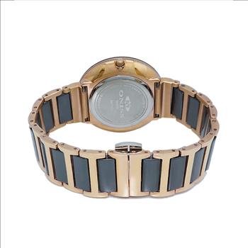 ONISS Ladies, Black High-tech Ceramic and Stainless Steel Case and Band  Rose tone (MSRP:  $550.00)