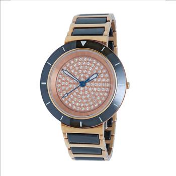 ONISS Ladies, Black High-tech Ceramic and Stainless Steel Case and Band  Rose tone (MSRP:  $550.00)