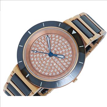 ONISS Ladies, Black High-tech Ceramic and Stainless Steel Case and Band  Rose tone (MSRP:  $550.00)