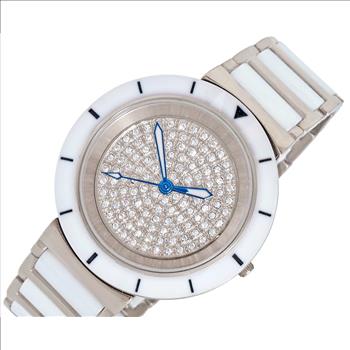 ONISS  Ladies, White High-tech Ceramic and Stainless Steel Case and Band Rosetone (MSRP:  $550.00)