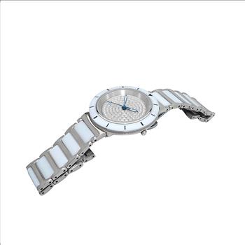 ONISS  Ladies, White High-tech Ceramic and Stainless Steel Case and Band Rosetone (MSRP:  $550.00)