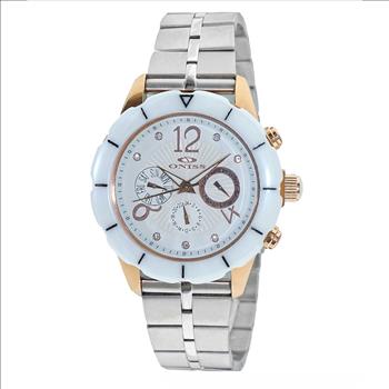 ONISS  Master Calendar, White High-tech Ceramic with Stainless Steel Band ,  ON7200-MB_SS (MSRP: $ 550.00)