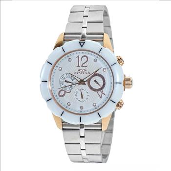 ONISS  Master Calendar, White High-tech Ceramic with Stainless Steel Band ,  ON7200-MB_SS (MSRP: $ 550.00)