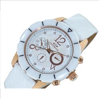 ONISS  Master Calendar, White High-tech Ceramic with White Genuine Leather Strap,  ON7200-LB_WT (MSRP: $ 550.00)