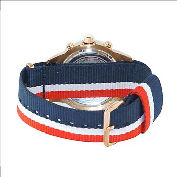 ONISS  Master Calendar, White High-tech Ceramic withPU- Multi-Colored Strap,  ON7200-LB - (MSRP: $ 550.00)