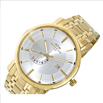 ONISS Men's, Silver Sunray Retrograde day-date dial, Dome Crsytal,Goldtone - ON2626-MGSV, Retail at  (MSRP: $325.00)