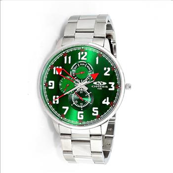 ONISS Stainless steel case and band, Multi-fuction (VX3NE) Movement, ON1818-MGN Retail at (MSRP: $325.00)