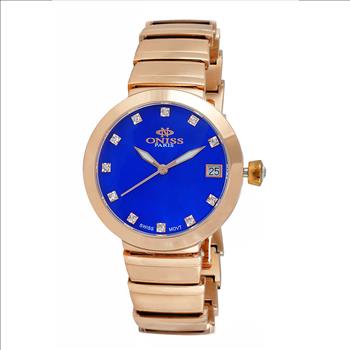 ONISS SWISS MOVEMENT, AUSTRIAN CRYSTAL ACCENT,RED  MOTHER OF PEARL DIAL, ON5559-31RGBU- RETAIL AT (MSRP: $425.00)