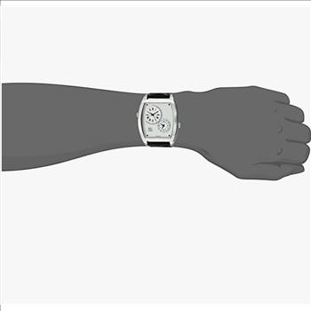 ROBERTO BIANCI Men's , 2-Time Zone, Silver tone-White Dial, RB0740 - Retail at (MSRP: $295.00)