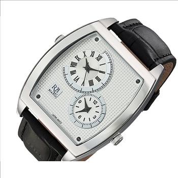 ROBERTO BIANCI Men's , 2-Time Zone, Silver tone-White Dial, RB0740 - Retail at (MSRP: $295.00)