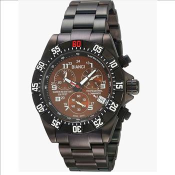 ROBERTO BIANCI Men's Fontana Chronograph Black-IP Tone  RB18765, Retail at (MSRP:$495.00)