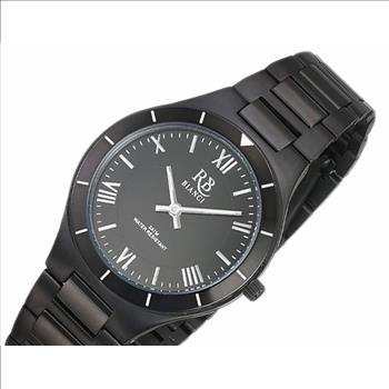 Roberto Bianci, Stainless steel case and bracelet, Black dial, Quartz movement, Retail at (MSRP: $195.00)
