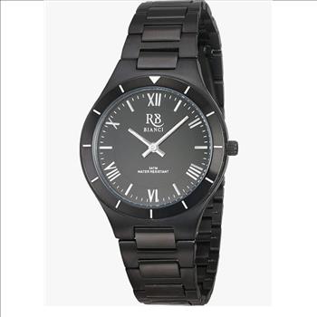 Roberto Bianci, Stainless steel case and bracelet, Black dial, Quartz movement, Retail at (MSRP: $195.00)