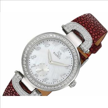 Roberto Bianci, Stainless steel case, Leather strap, White mother of pearl dial, Retail at (MSRP:$350.00)