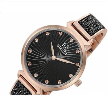 Roberto Bianci Women Stainless steel bracelet, Black dial, Quartz movement, Retaiil at (MSRP:$350.00)