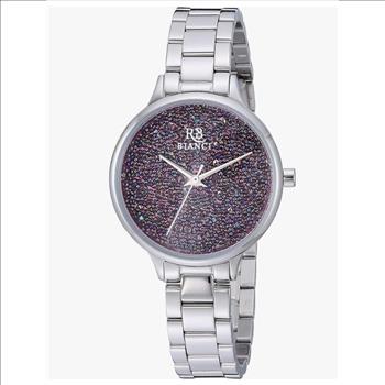 Roberto Bianci Women's  Stainless steel cas and bracelet, Purple crystal dial, Quartz movement, (MSRP: $295.00)
