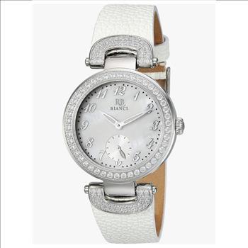 ROBERTO BIANCI Women's, Stainless steel case, Leather strap, White mother of pearl dial, (MSRP: $350.00)