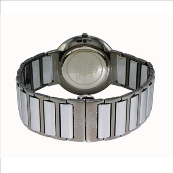 SWISS MOVEMENT, TUNGSTEN  AND STAINLESS STEEL CASE AND BAND, ON5555-77 (MTT) - RETAIL AT $795.00