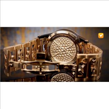 Watchstar 48MM Limited Edition Swiss Made Patented Movement Golf Watch - Rose Gold, Item No. 611697