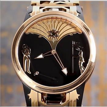 Watchstar 48MM Limited Edition Swiss Made Patented Movement Golf Watch - Rose Gold, Item No. 611697