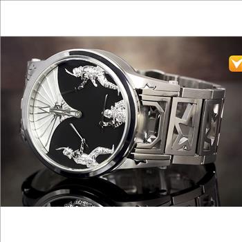 Watchstar Limited Edition Swiss Made Patented Movement Samurai Watch - Platinum Plated