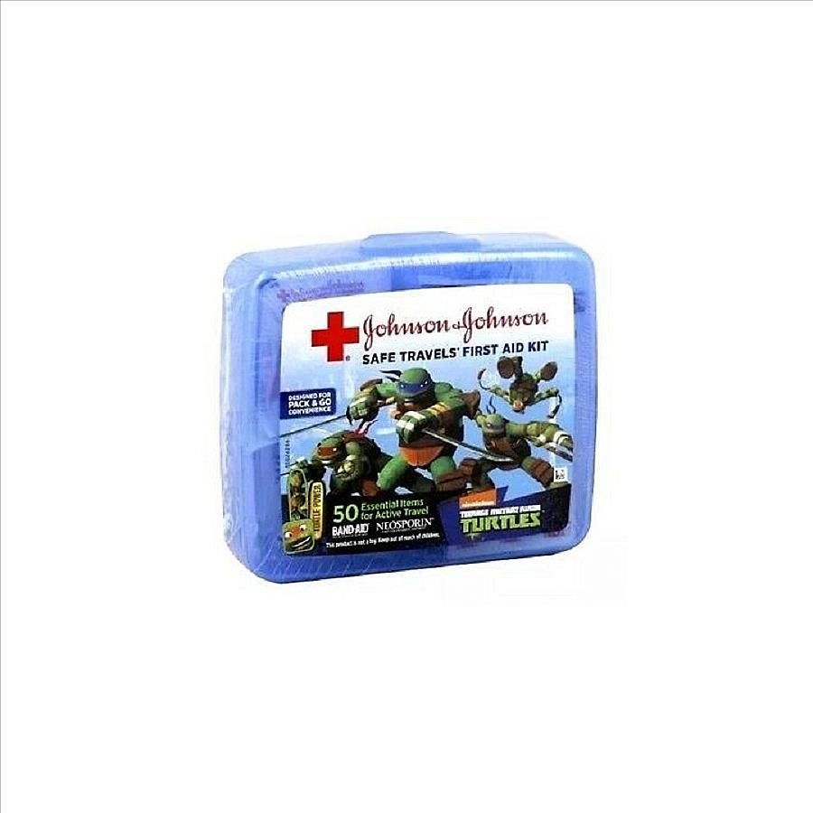 Johnson & Johnson Red Cross Safe Travels First Aid KitTeenage Mutant Ninja Turtles50 ct