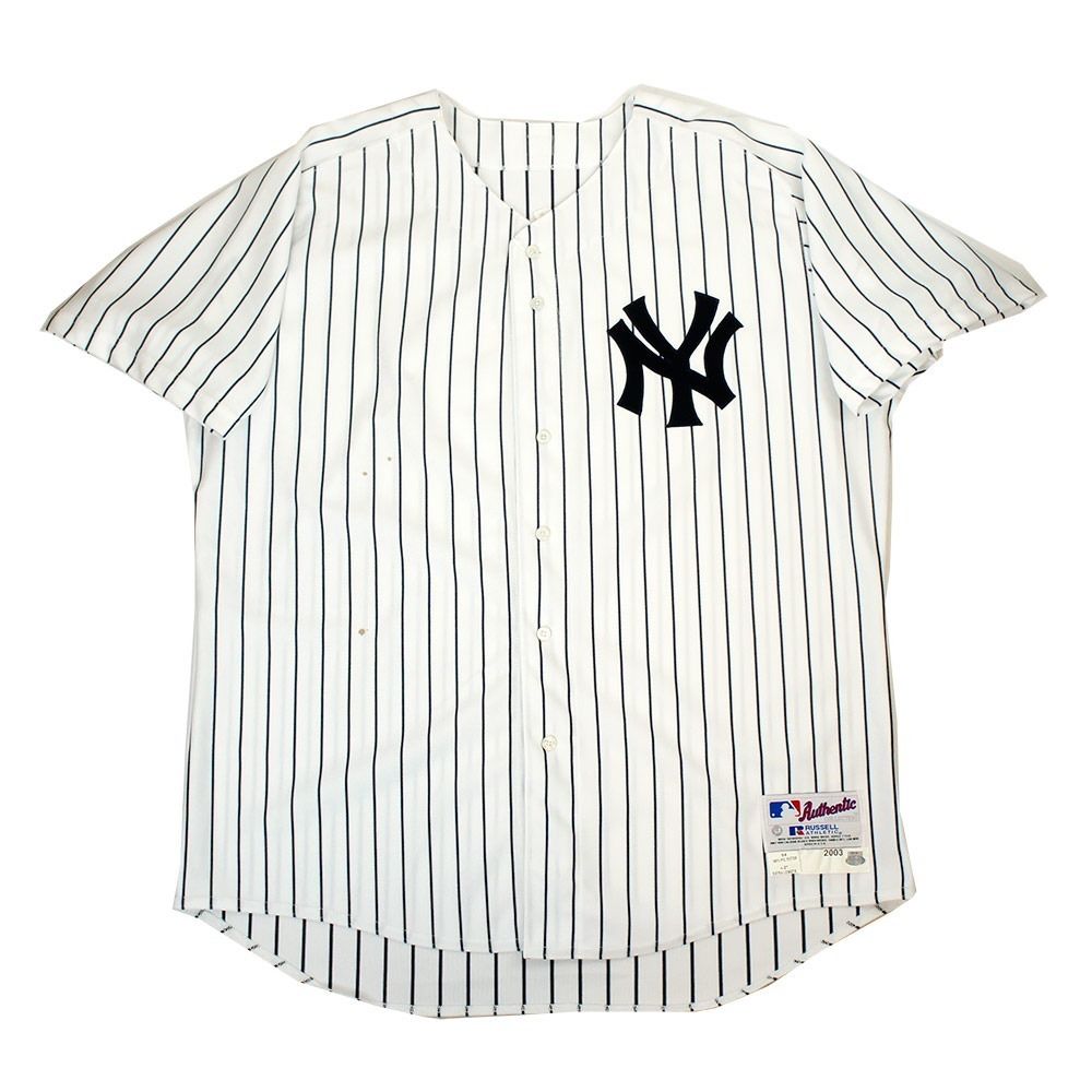 Russell Athletic New York Yankees Authentic Game Issued Home Pro Cut Jersey Size 48 Property Room