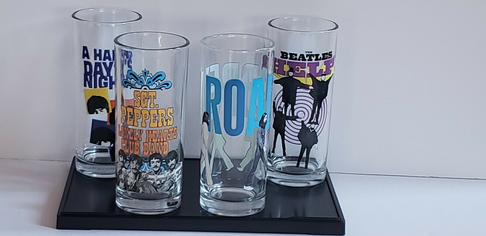 Beatles Drinking Glasses Collectible Set by Apple Corps Ltd. 2012 Set ...