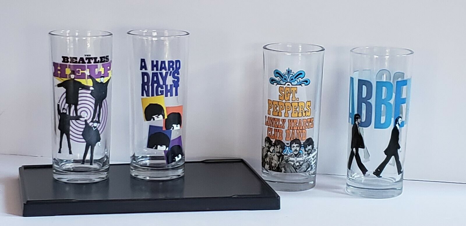 Beatles Drinking Glasses Collectible Set by Apple Corps Ltd. 2012 Set ...