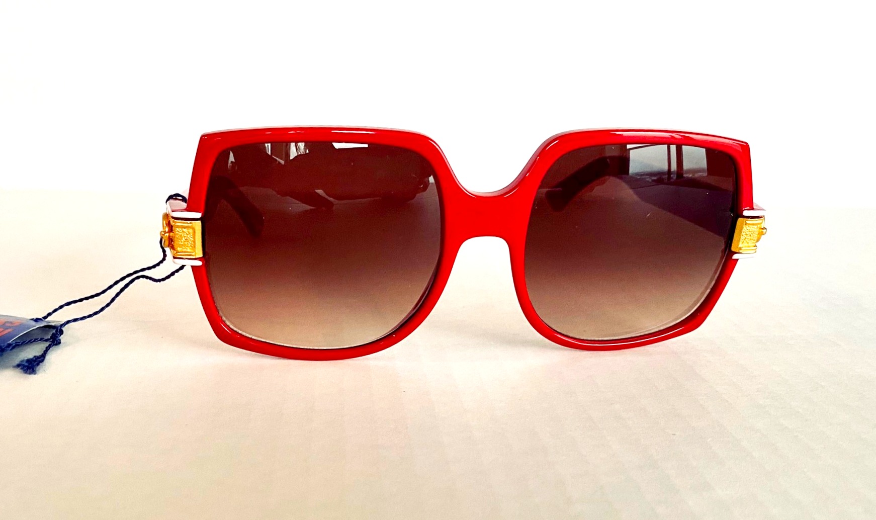 Lunettes De Soleil Vintage JEAN PIERRE LAMY - Cat-eye Dorées - Protection UV 100% - Neuf Sans étiquette