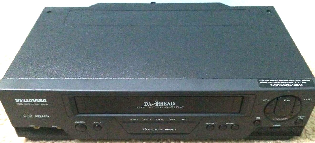 SYLVANIA 4Head VHS Player VCR Video Cassette Recorder Property Room