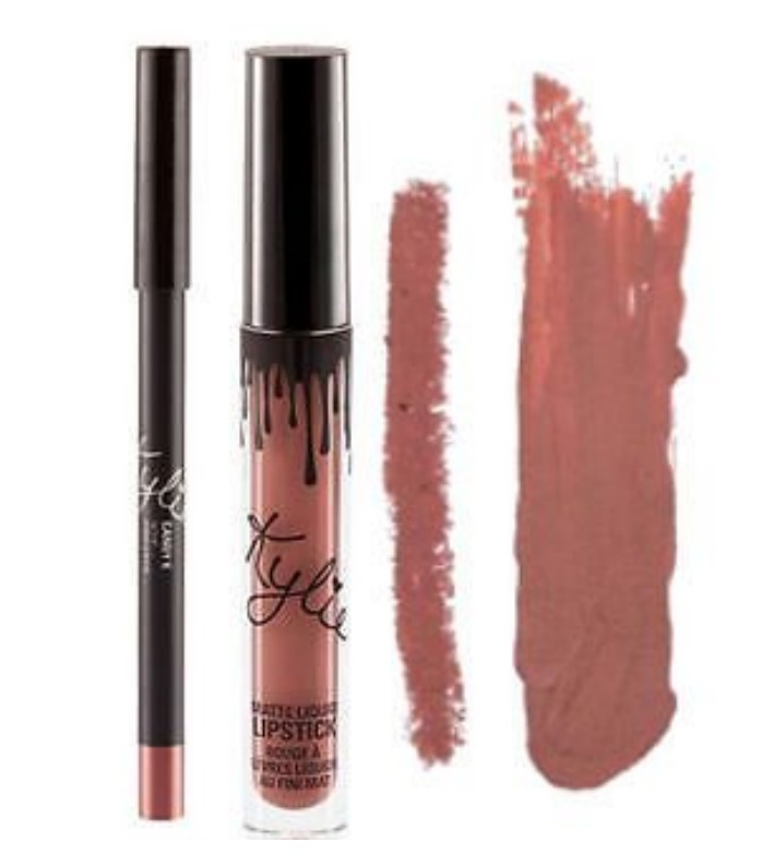 KYLIE New Matte Liquid Lipstick & Lip Liner Set Color Candy K Matte