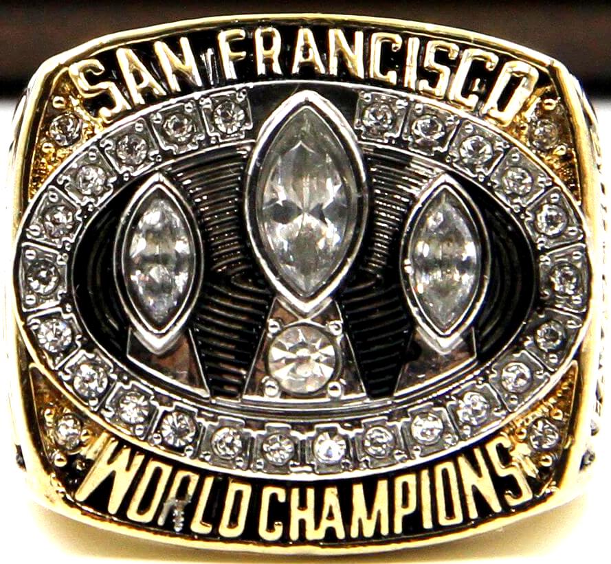 NFL San Francisco 49Ers 1988 Super Bowl XXIII Championship Replica Fan Ring Size 9 Property Room