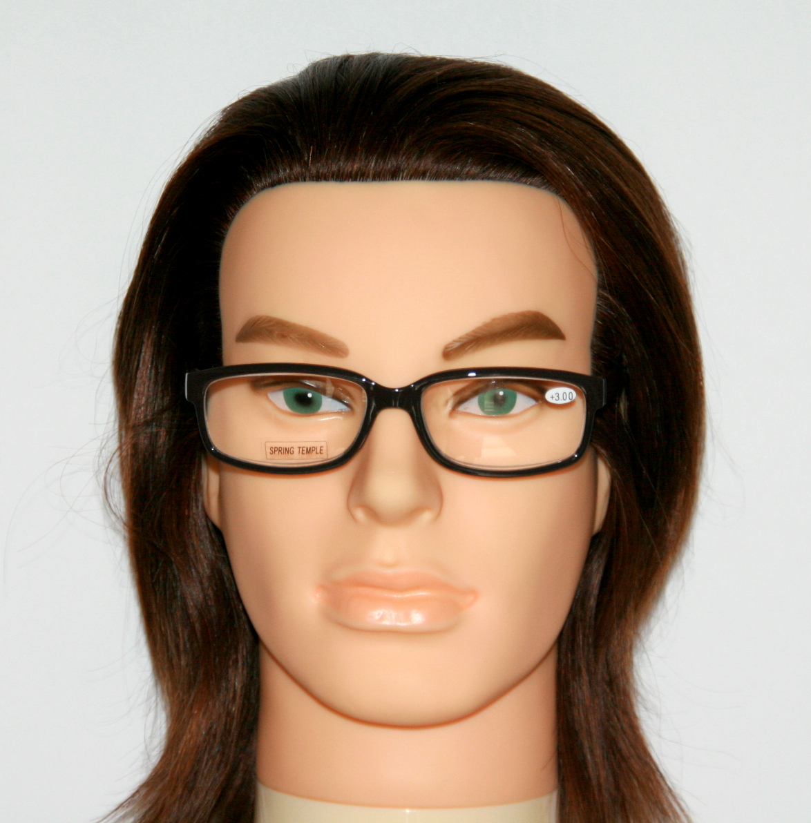 New Joy Mangano Reading Glasses Black With Wood Style Arms +3.5