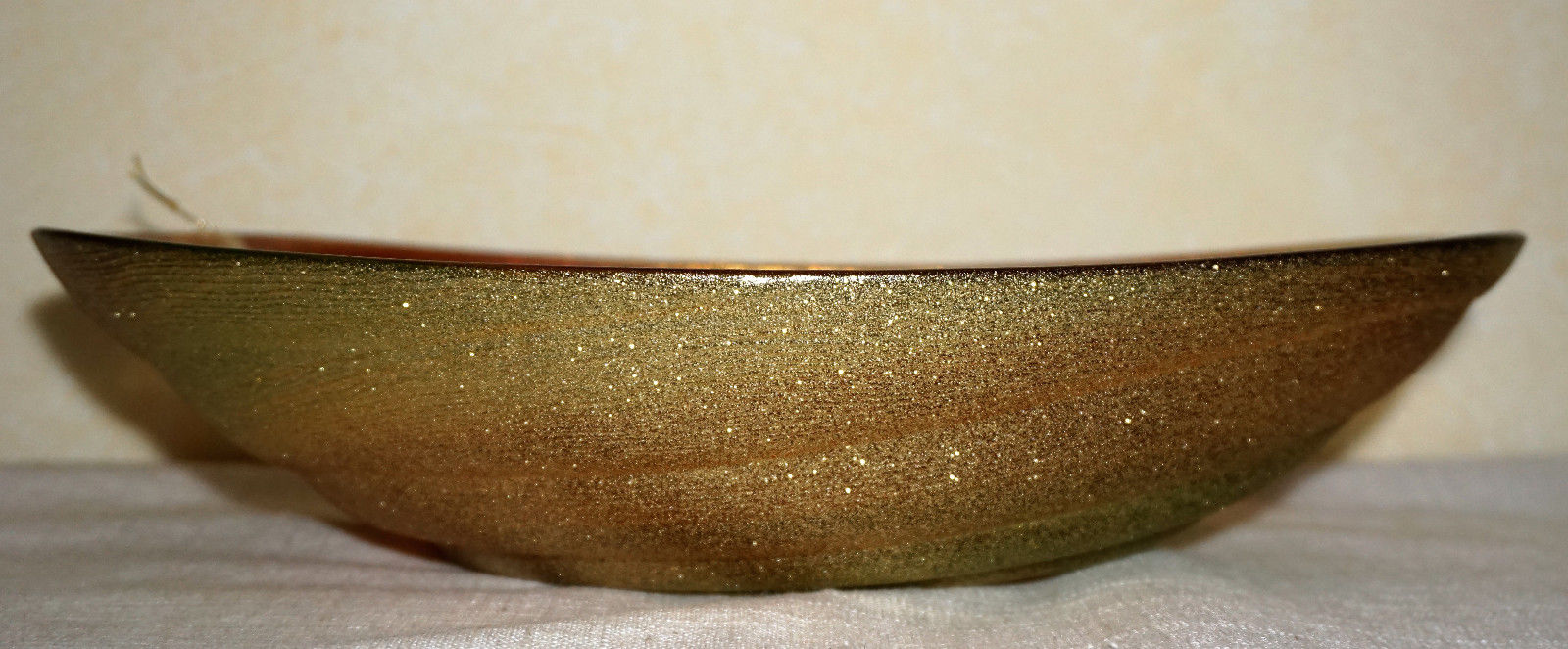 New Il Quadrifoglio Oval Art Glass Bowl Hand Decorated In Tuscany