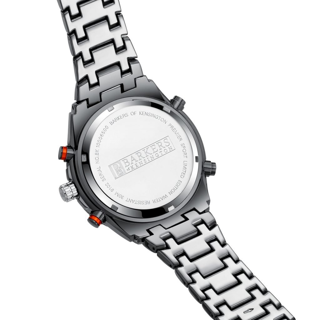 Montre-bracelet Barkers Of Kensington, Neuve Avec étiquettes, Taille King, Métal Noir