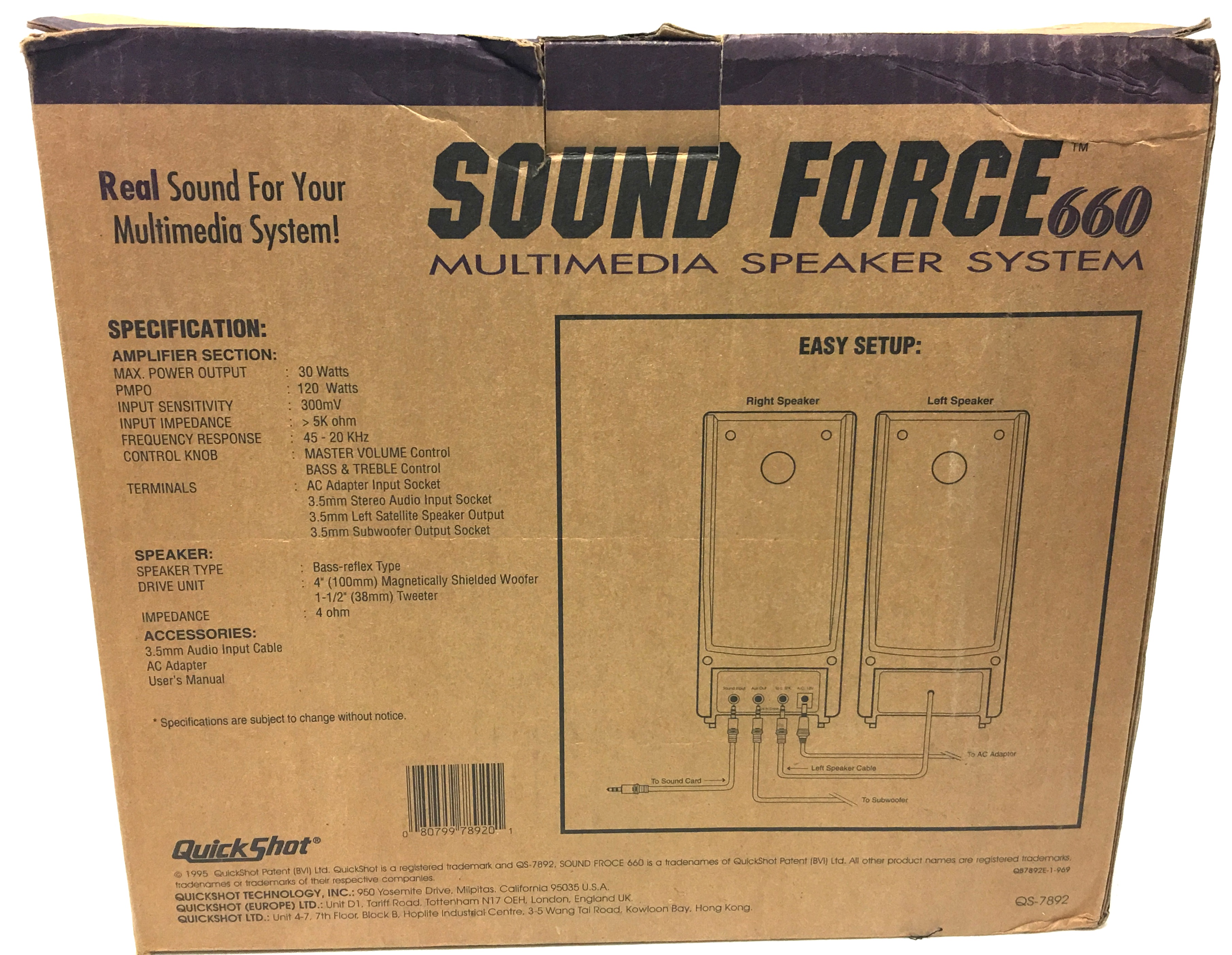 Sound Force 660 Quick Shot Multimedia Speaker System | Property Room