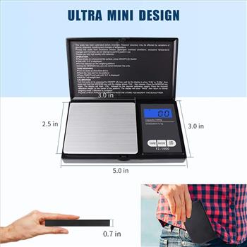  Digital Pocket Scale, High Accuracy within 100g/0.1g, Personal Nutrition Scale with LCD Back-Lit Display, Portable