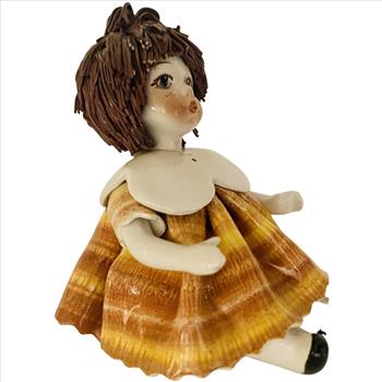 Sitting Spaghetti Hair Girl, Made in Italy