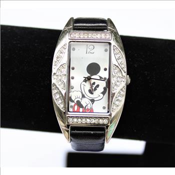 Classic Disney Mickey Mouse Crystal Rectangular Watch