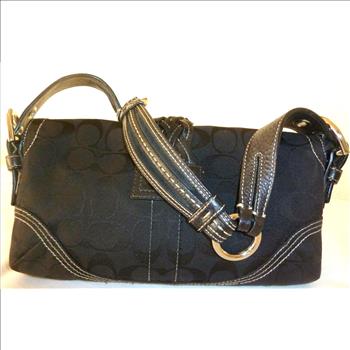 Coach Black Monogram Signature Leather Bag