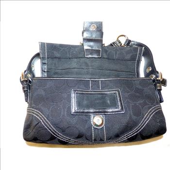 Coach Black Monogram Signature Leather Bag