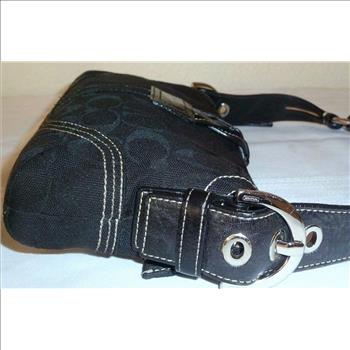 Coach Black Monogram Signature Leather Bag